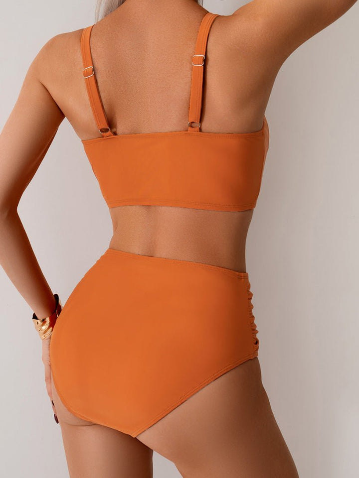 Damen Zweiteiliger High Waist Bikini Figurschmeichler Retro - Image 15