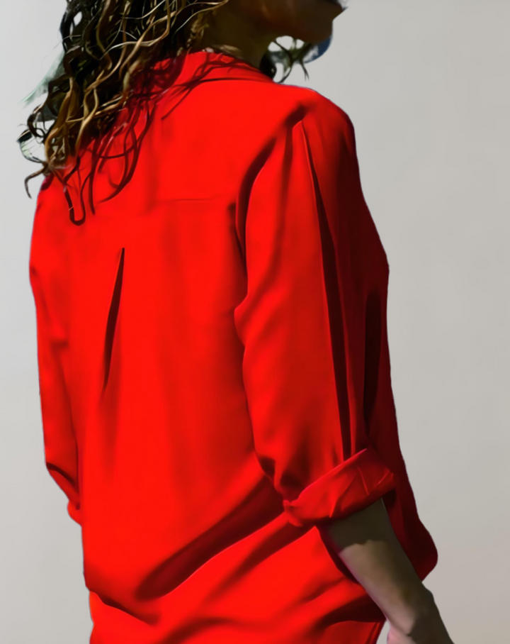 Marvella - Damen Langarm Bluse Lässig