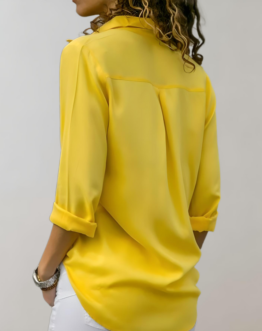 Marvella - Damen Langarm Bluse Lässig