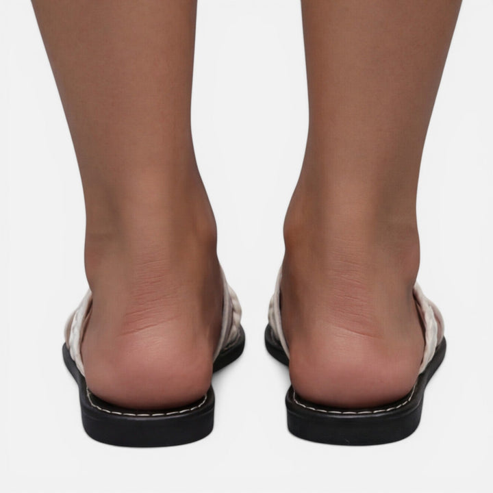 Jett - Damen Leder Riemen Sandalen Flach Komfort Sommer