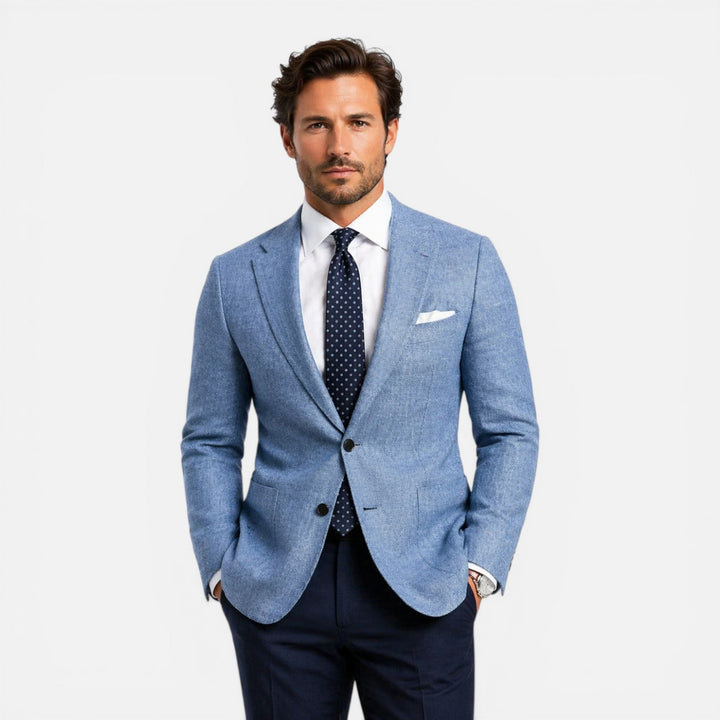 Felorin - Herren Leinen Blazer Slim Fit Sommerjacke