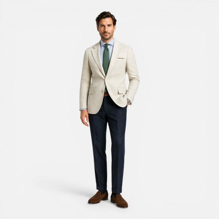 Felorin - Herren Leinen Blazer Slim Fit Sommerjacke