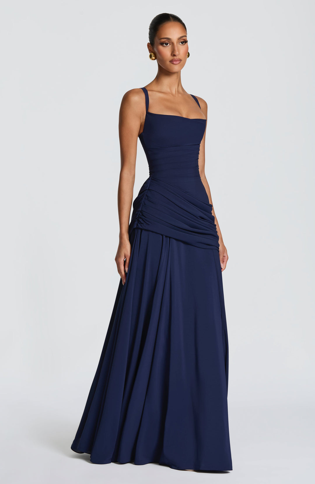 Damen Abendkleid lang elegant Wasserfallausschnitt Maxikleid bodenlang - Image 12