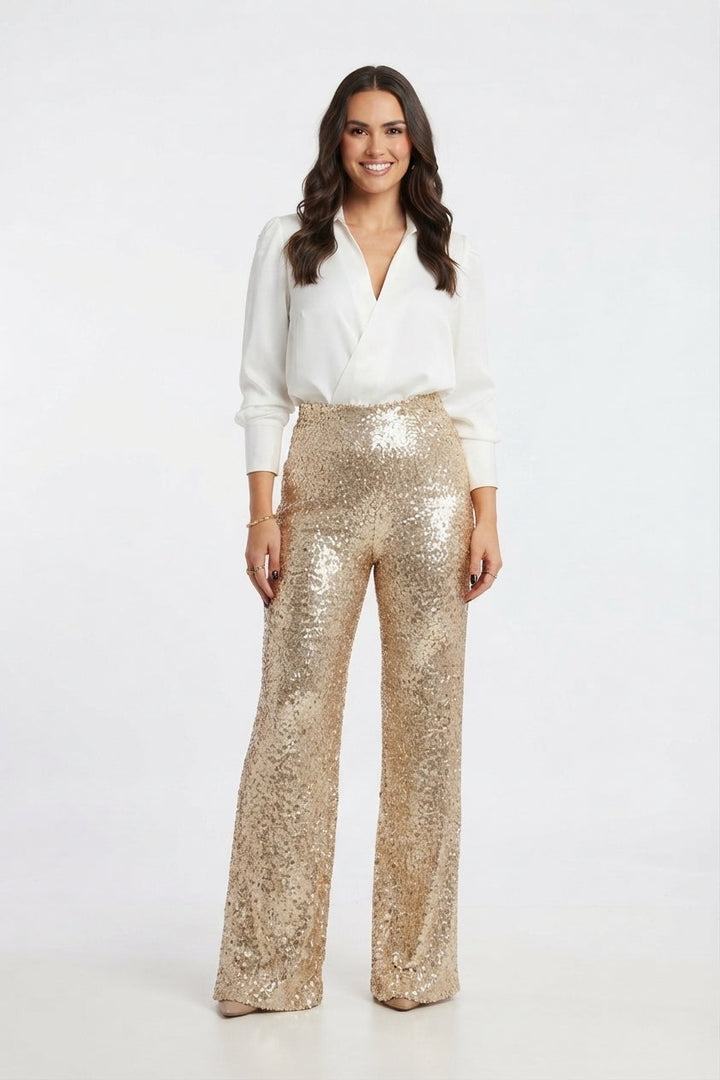 Valentina Rossi | Gerade geschnittene Paillettenhose für Damen für Partys - Image 4