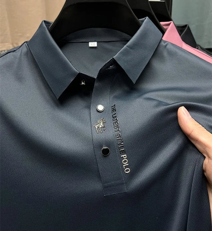 Solvian - Knitterfreies Polo Shirt Herren Sommer