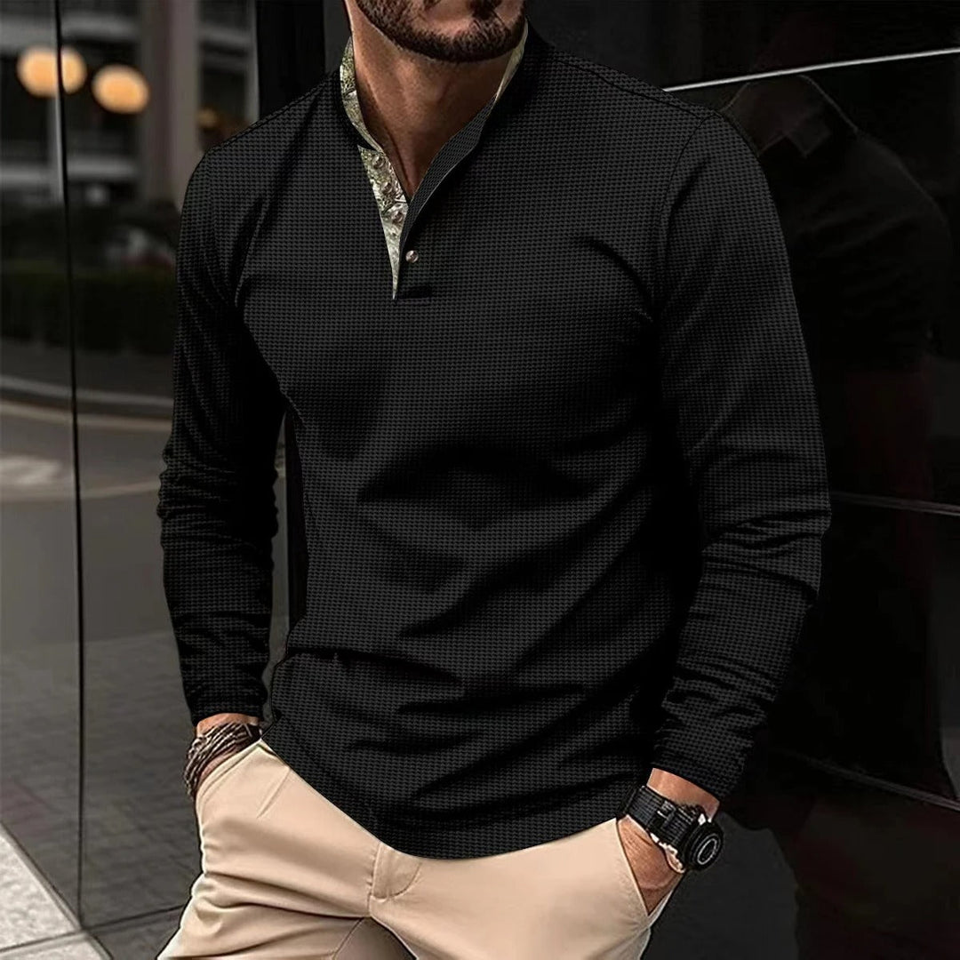Men's Contrast Collar Polo Shirt Casual Business - Image 6