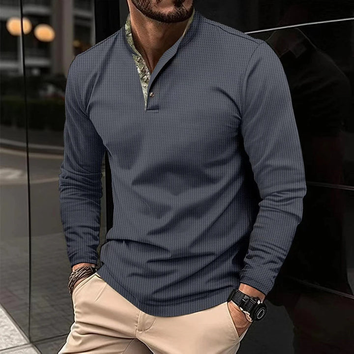 Men's Contrast Collar Polo Shirt Casual Business - Image 5