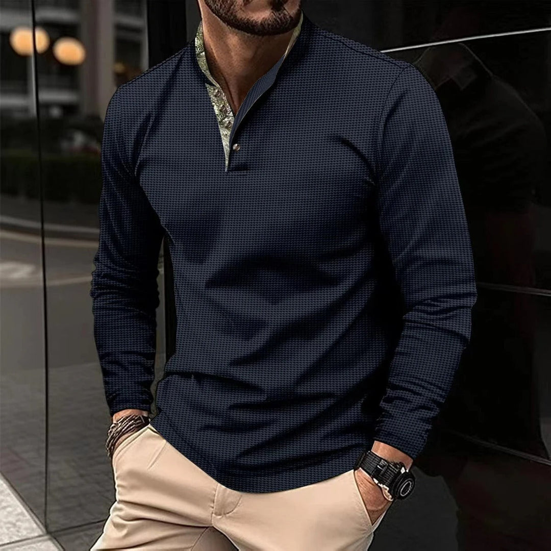 Men's Contrast Collar Polo Shirt Casual Business - Image 4