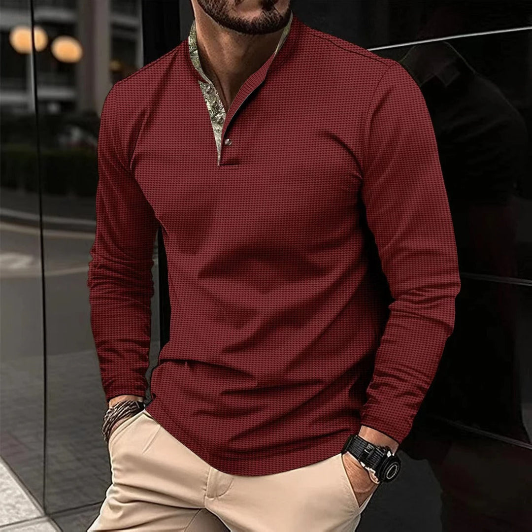 Men's Contrast Collar Polo Shirt Casual Business - Image 2