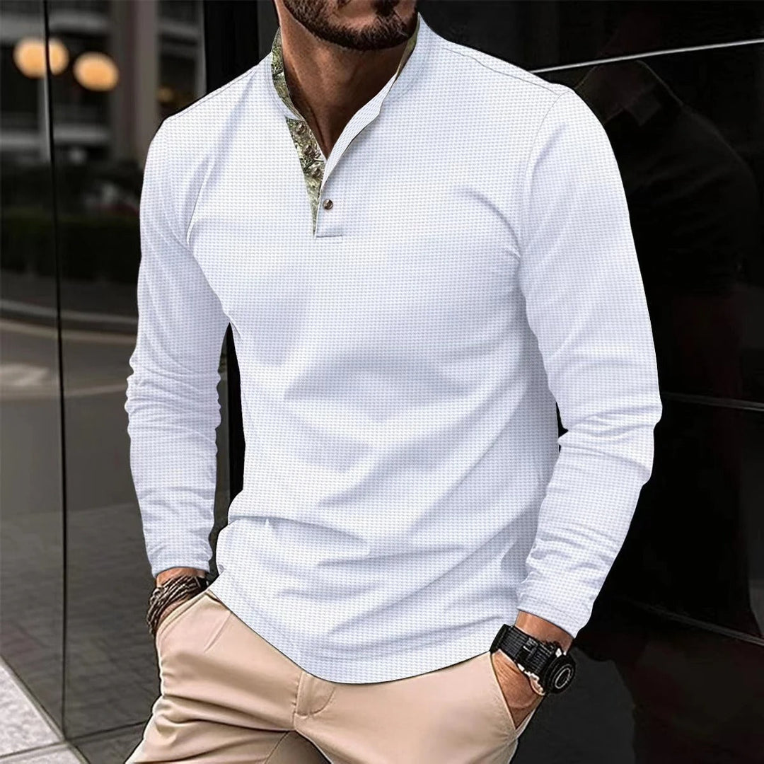 Men's Contrast Collar Polo Shirt Casual Business - Image 3