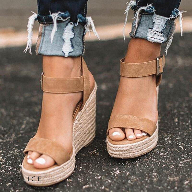Damen Orthopädische Keilsandaletten Bequeme Keilabsatzschuhe
