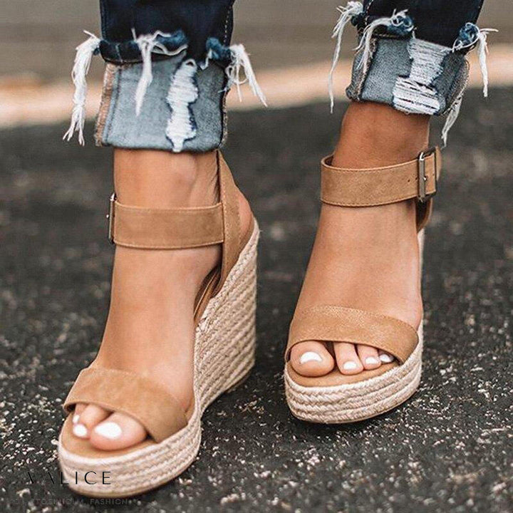 Damen Orthopädische Keilsandaletten Bequeme Keilabsatzschuhe