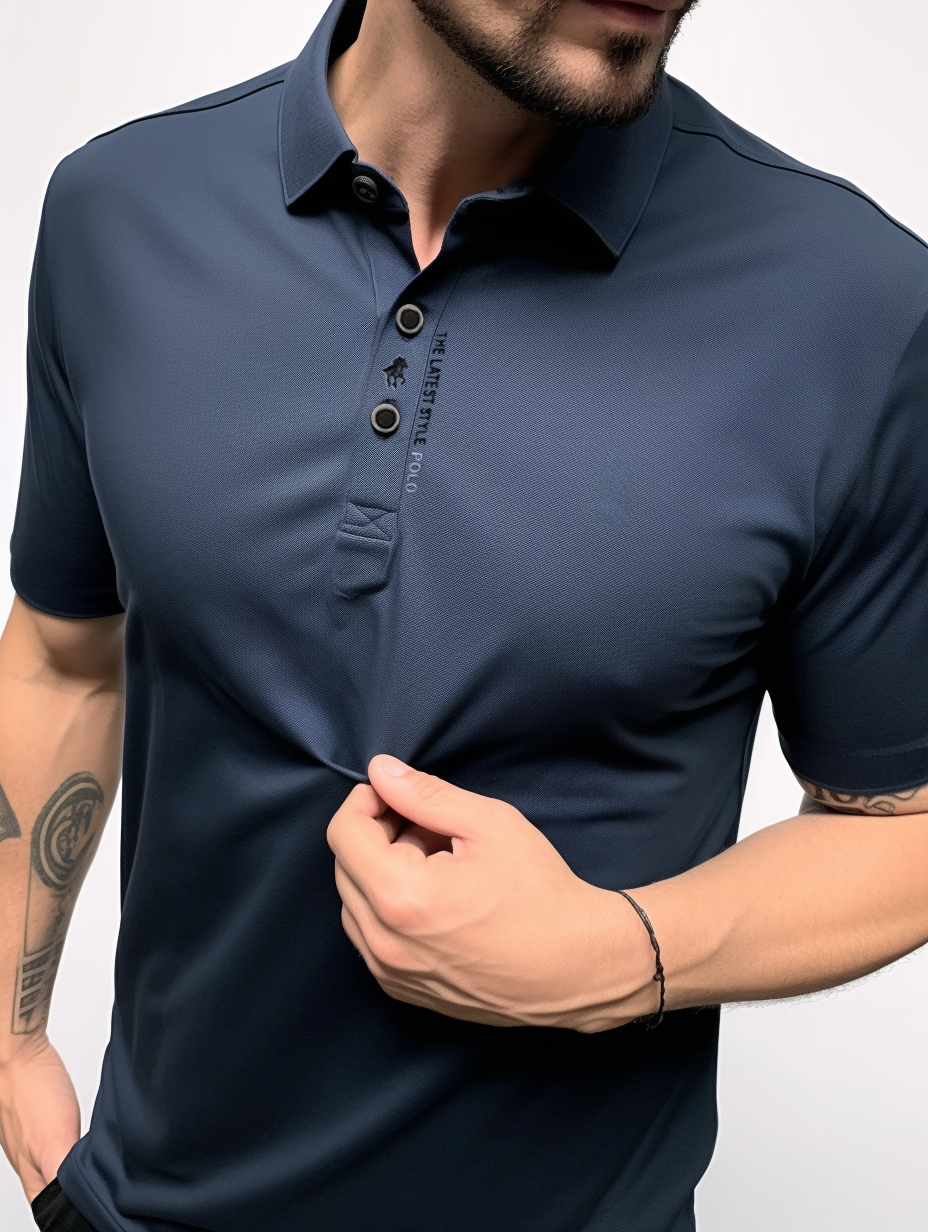 Solvian - Knitterfreies Polo Shirt Herren Sommer