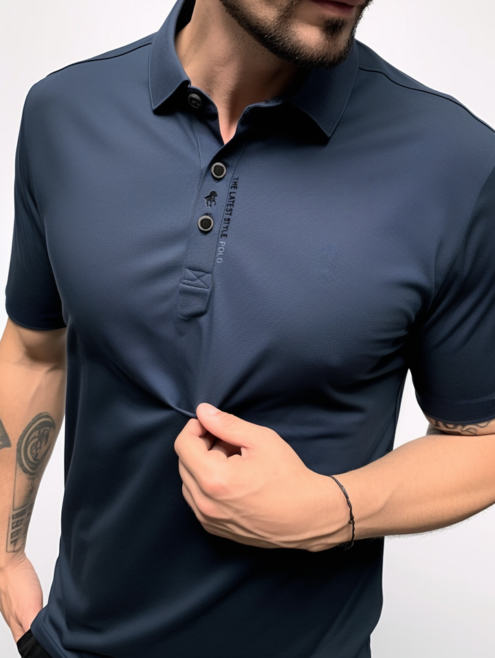 Solvian - Knitterfreies Polo Shirt Herren Sommer