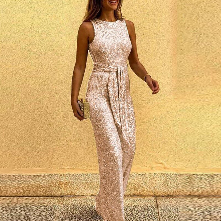 Lorvielle - Eleganter Glitzer Jumpsuit Damen