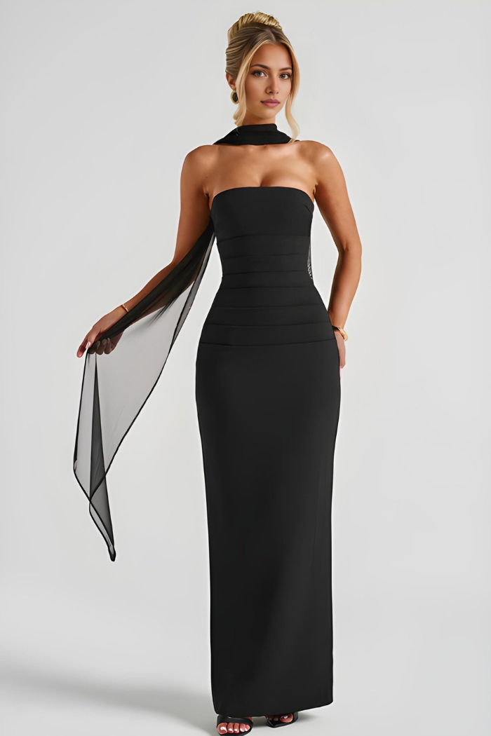 Celandine - Strapless Maxi Bodycon Kleid