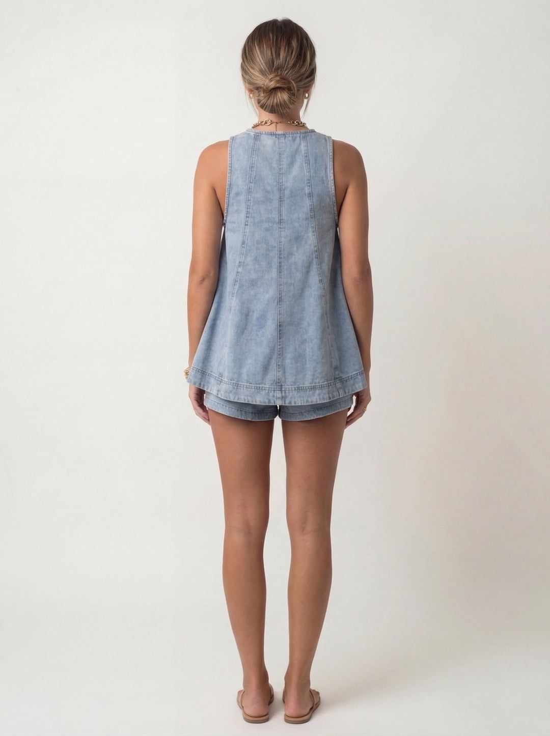 Capri - Denim Zweiteiler Set Damen
