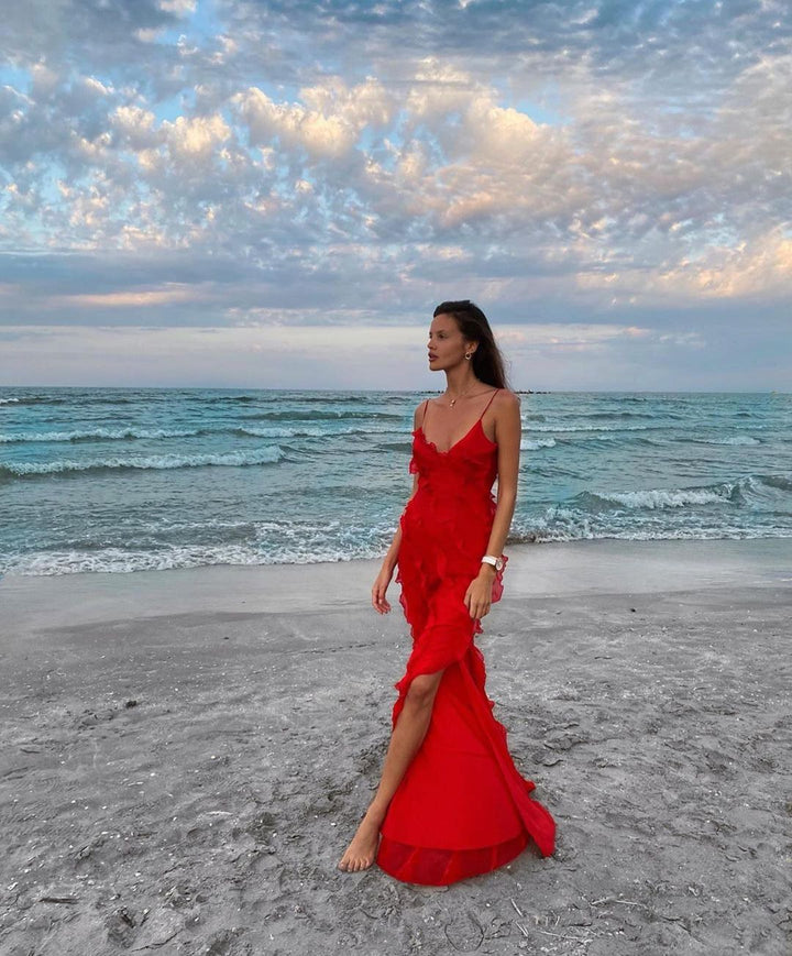 Celuné - Elegantes Rüschen Maxikleid