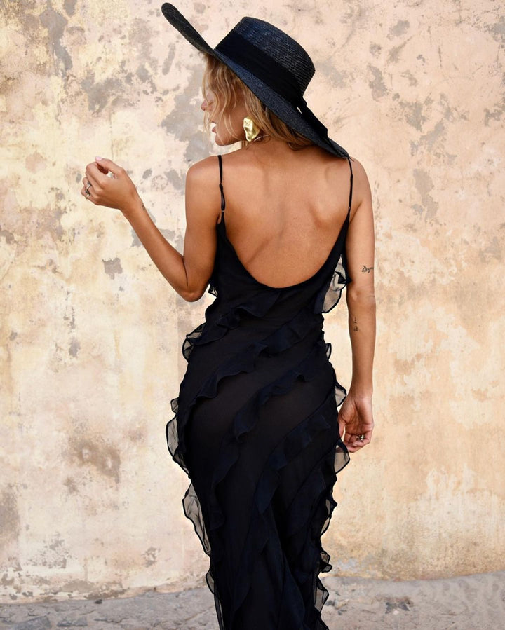 Celuné - Elegantes Rüschen Maxikleid