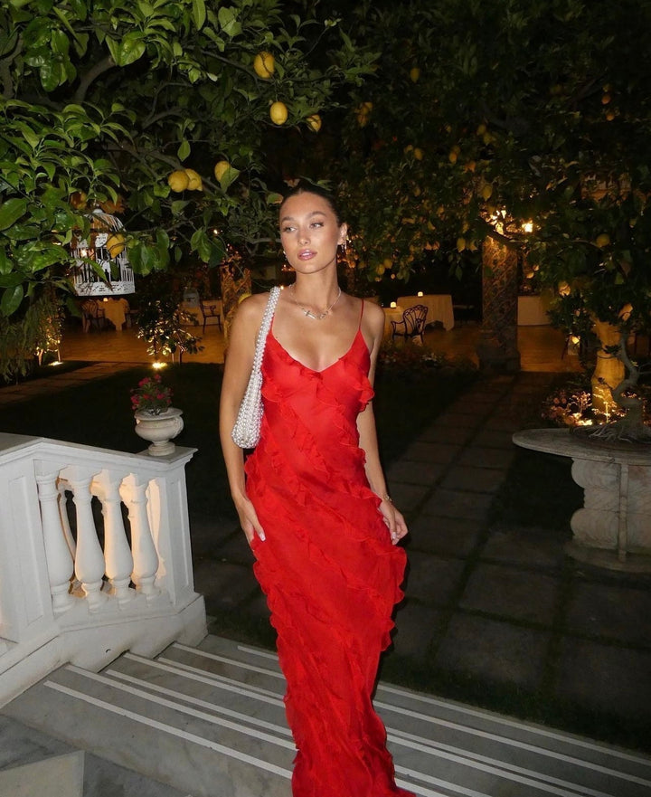 Celuné - Elegantes Rüschen Maxikleid