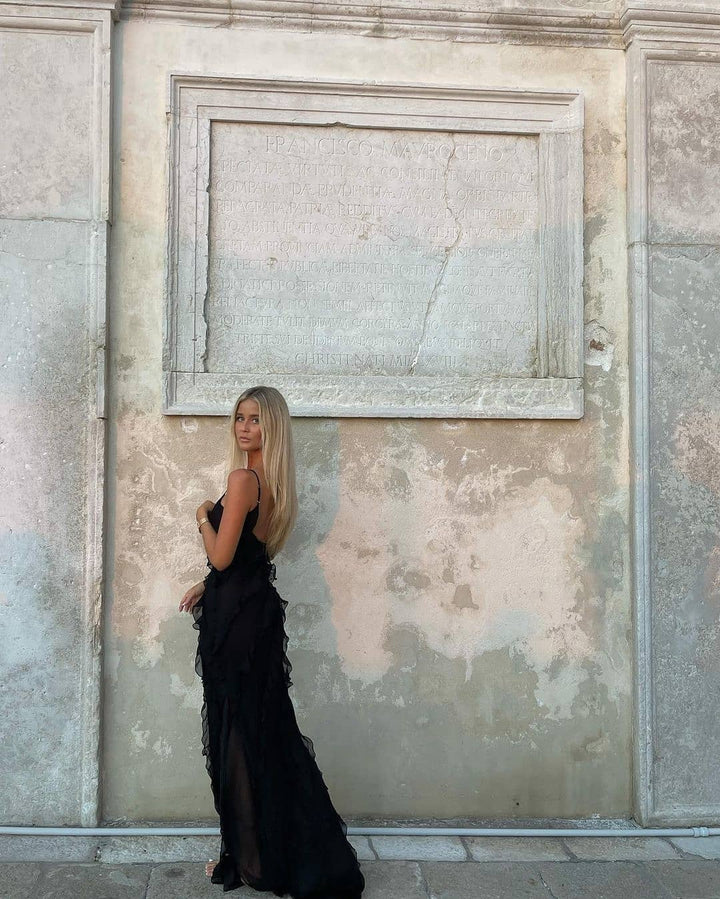 Celuné - Elegantes Rüschen Maxikleid