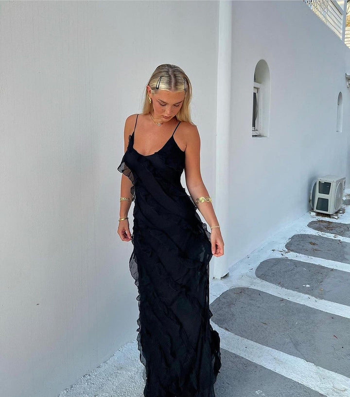 Celuné - Elegantes Rüschen Maxikleid