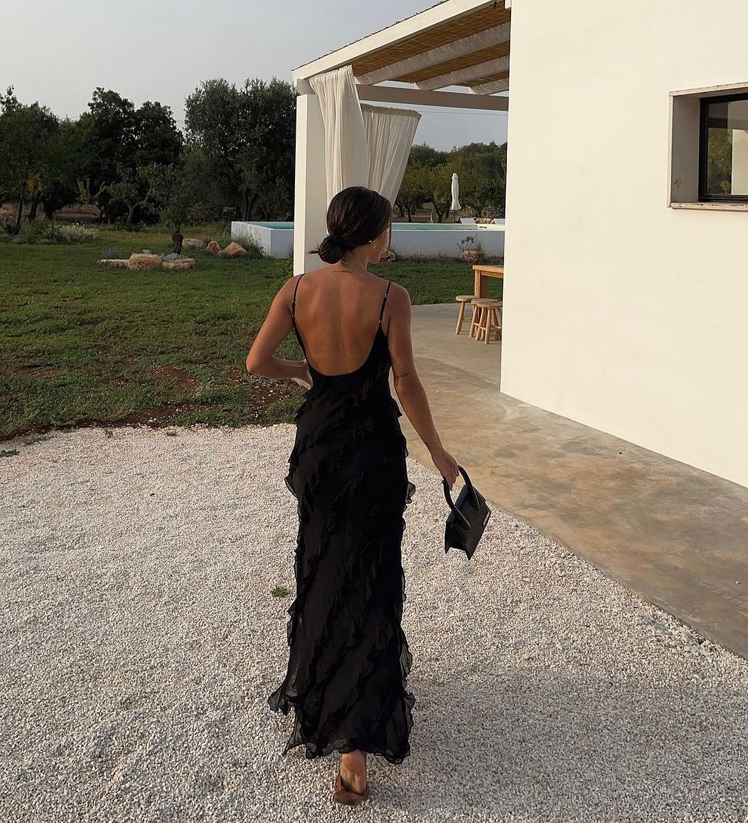Celuné - Elegantes Rüschen Maxikleid