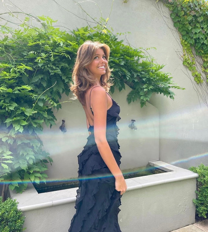 Celuné - Elegantes Rüschen Maxikleid
