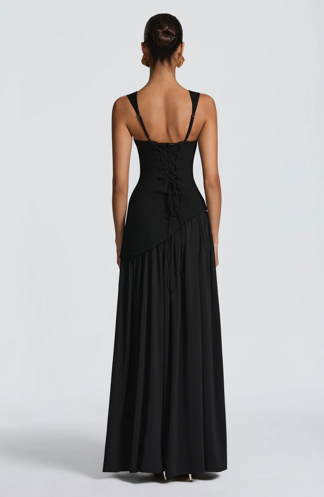 Avelisse - Satin Maxi Kleid Verstellbare Träger