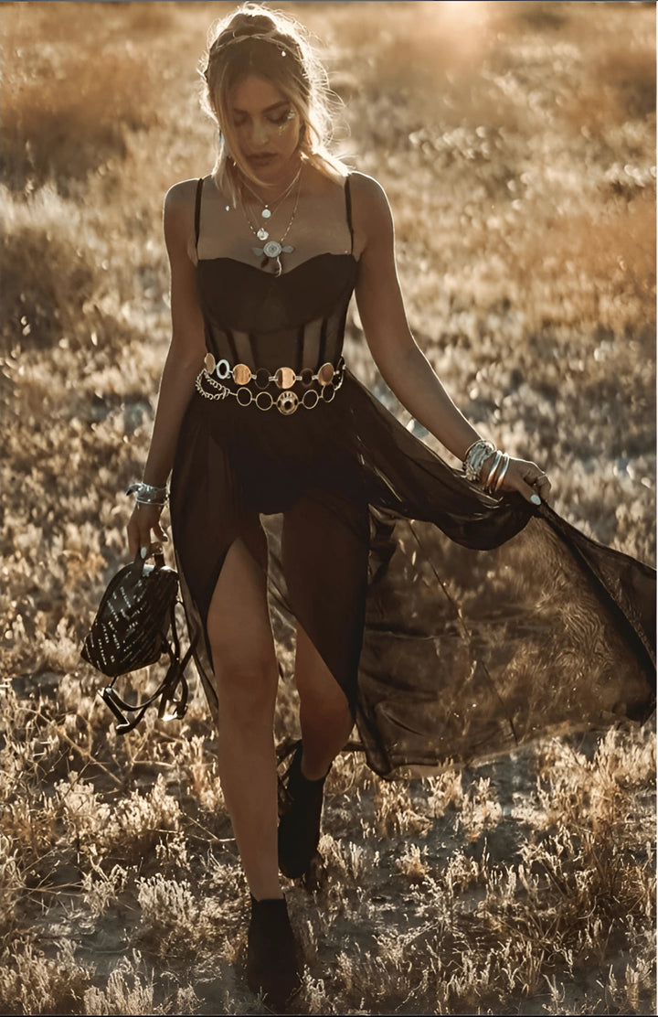 Solévara - Boho Transparenz Kleid