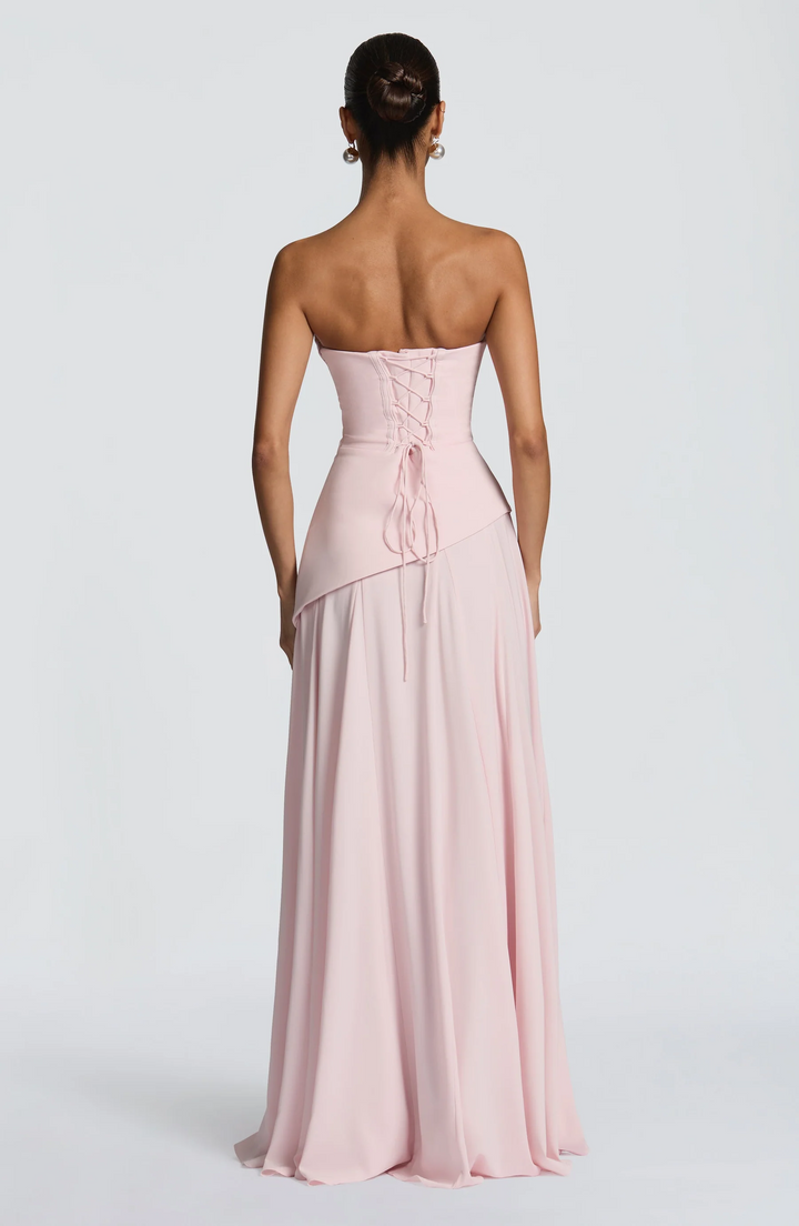 Elunara - Trägerloses Maxi Kleid Glatter Fall