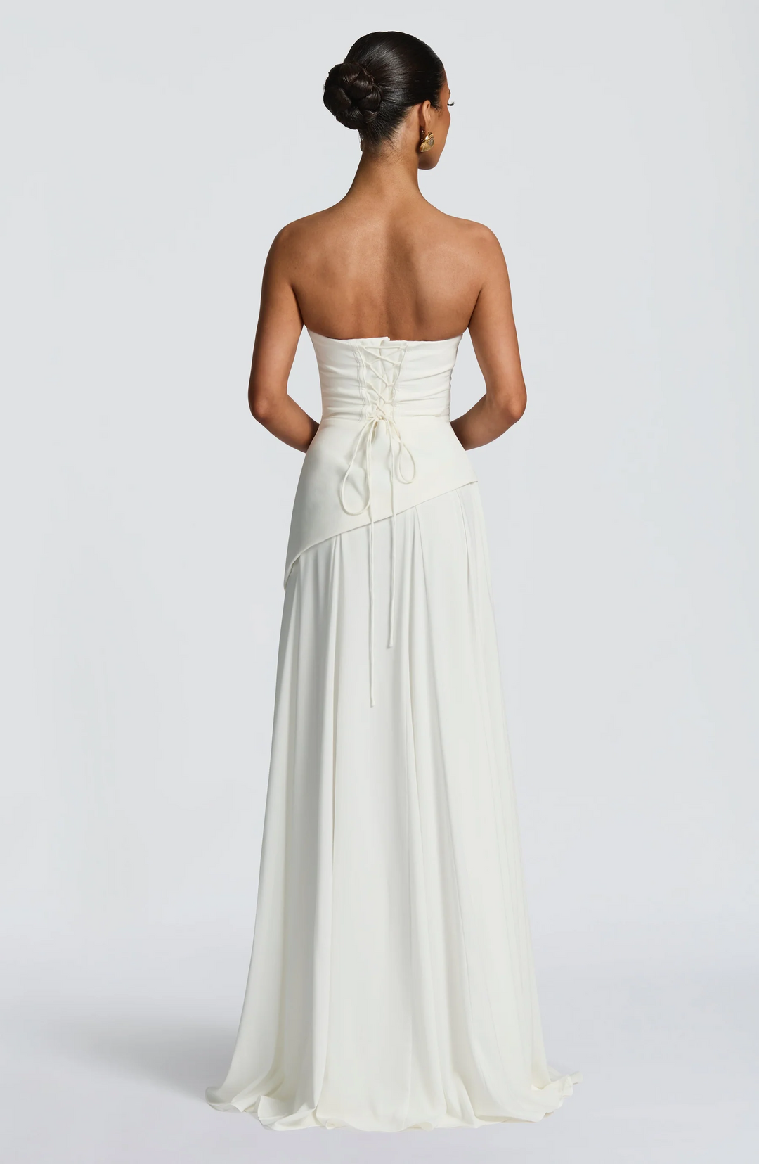 Elunara - Trägerloses Maxi Kleid Glatter Fall