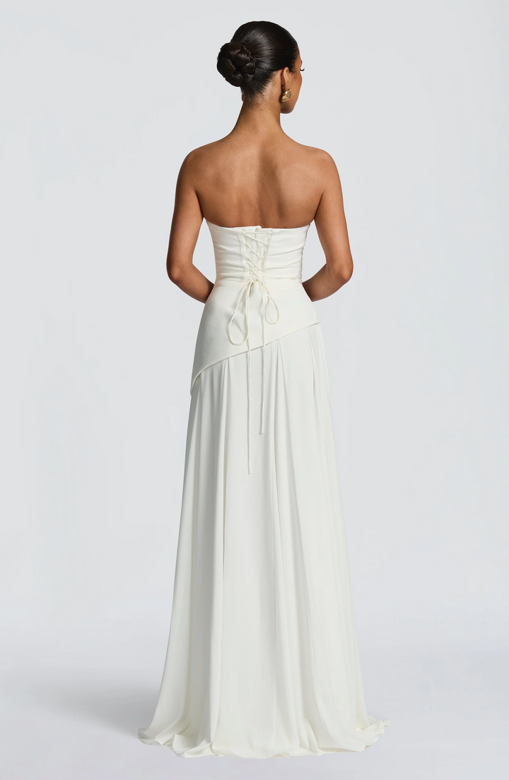 Elunara - Trägerloses Maxi Kleid Glatter Fall