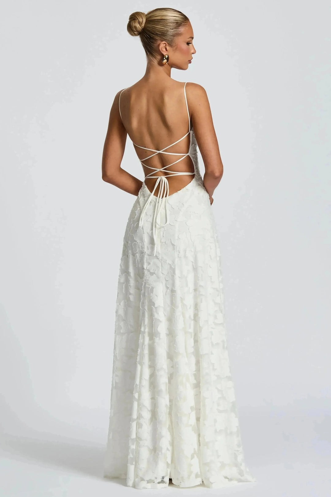 Celestine - Damen Blumen Wasserfall Maxikleid für Hochzeitsgäste