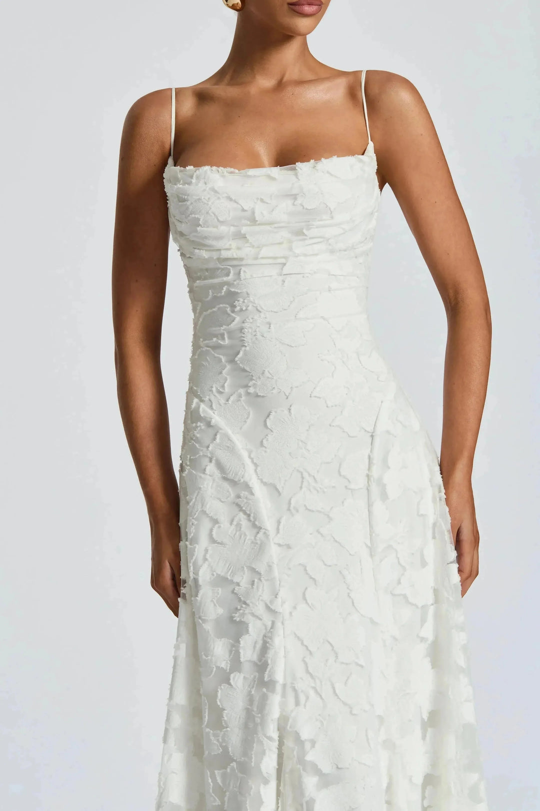 Celestine - Damen Blumen Wasserfall Maxikleid für Hochzeitsgäste