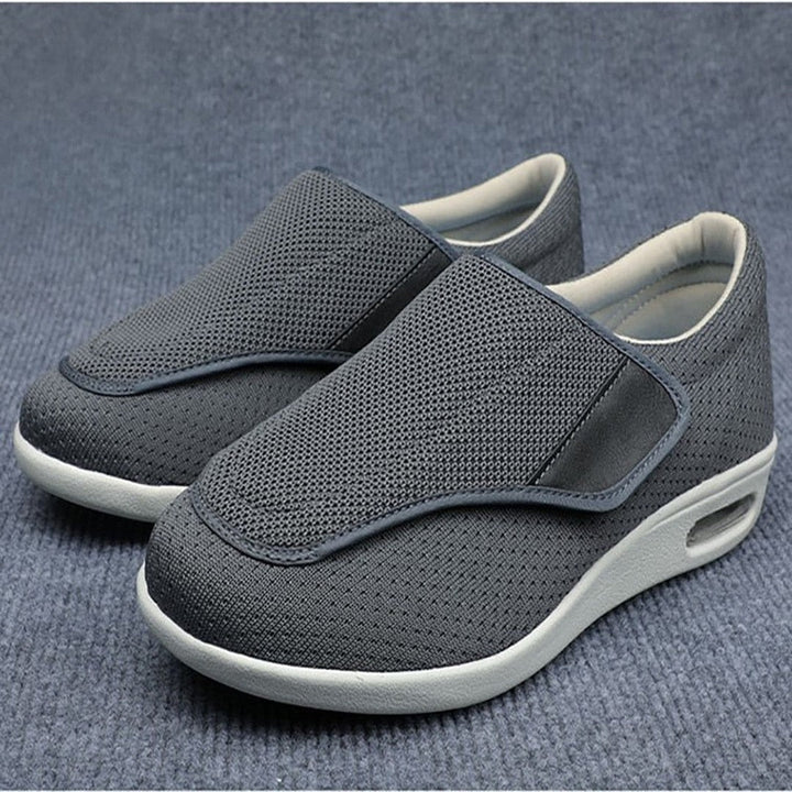 Damen Bequemschuhe Klettverschluss Mesh Weite Passform Luftpolster