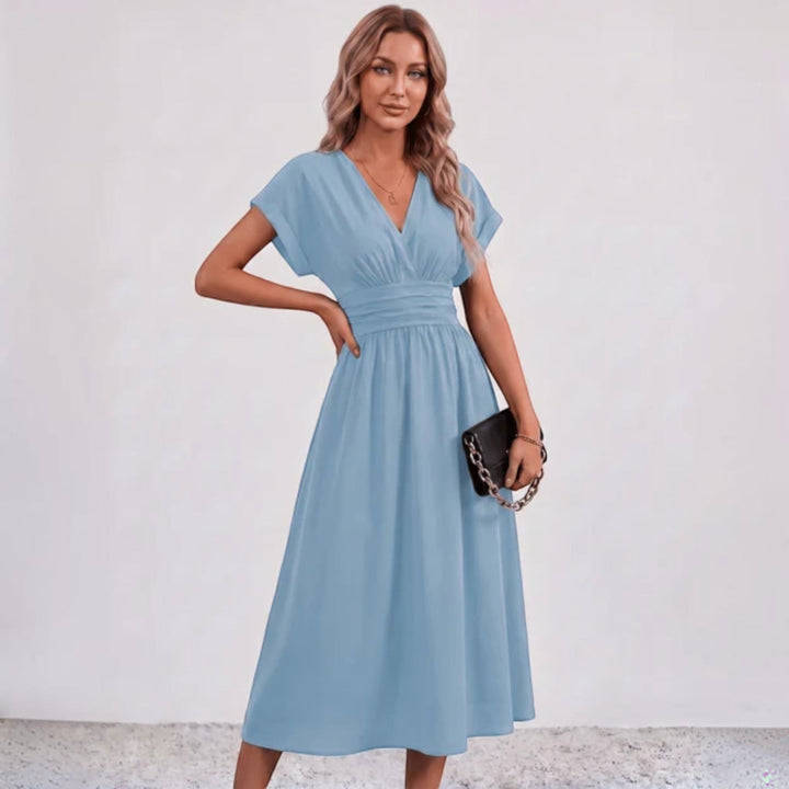 Damen Festliches A-Linie Midi-Kleid V-Ausschnitt Hochzeitsgast - Image 12
